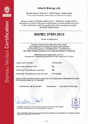 Certificate ISO/IEC 27001:2013