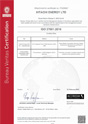 Certificate ISO 37001:2016